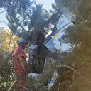 Özel bir şirkete ait helikopter iniş yaptığı sırada düştü
