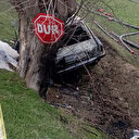 Denizli'de kahreden kaza: Alev alan araçtaki dede ile torunu hayatını kaybetti