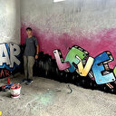 Des fresques sur les attaques d'Israël à Gaza