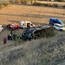 Afyonkarahisar'da yolcu otobüsü devrildi: Kazada 21 kişi yaralandı