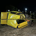 Nevşehir'de kaza yapan otomobil ikiye bölündü