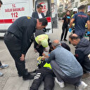 Emniyet müdürü kaza yapan polisle ilgilendi: Ambulans gelene kadar elini bırakmadı