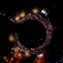 Emevi Meydanı’nda özgürlük coşkusu: Şam’ın simge noktası havadan görüntülendi