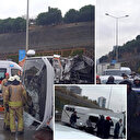 Maltepe'de feci kaza: Servis midibüsü devrildi, ölü ve yaralılar var
