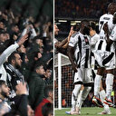 Beşiktaşlı futbolcu tepki gösteren taraftara el hareketi çekti