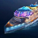 Titanik'ten beş kat büyük kruvaziyer gemisi: Dünyanın en büyük transit limanına demir attı