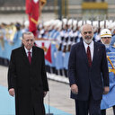 Cumhurbaşkanı Erdoğan Arnavutluk Başbakanı Rama'yı resmi törenle karşıladı