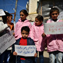 Gaza: Manifestation d’enfants palestiniens contre le manque de nourriture