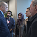 Cumhurbaşkanı Erdoğan kaza kırıma uğrayan helikopterde yaralanan teknisyenin ailesi ile görüştü