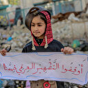 Gazzeli çocukların duyulmayan çığlığı: Yaşanan gıda kıtlığını protesto ettiler