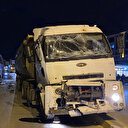 Feci kaza! Yolcu otobüsü hafriyat kamyonu ile çarpıştı: Yaralılar var