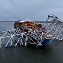 Dev kargo gemisinin çarptığı Francis Scott Key köprüsündeki son durum dron ile görüntülendi