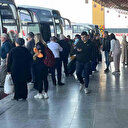 Bayram dönüşlerinin başlamasıyla otogarda yoğunluk oluştu