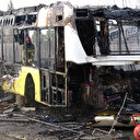 Bursa'da çıkan yangında 6 otobüs alev alev yandı