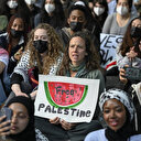 George Washington Üniversitesi öğrencilerinin Filistin'e destek gösterisi devam ediyor