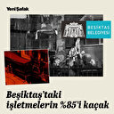 Beşiktaş'taki işletmelerin yüzde 85'i kaçak