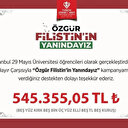 İstanbul 29 Mayıs Üniversitesi öğrencilerinin Filistin kermesine dev bağış
