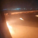 Havada korku dolu dakikalar: Uçak kalkış sırasında alev aldı