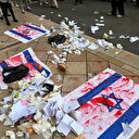 France: Manifestation pour le retrait du drapeau israélien sur la mairie de Nice