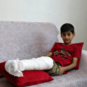 Sahipsiz köpeğin saldırısına uğramıştı! Kaçarken kaval kemiği kırılan minik Hamza ameliyat edildi