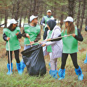 Ormanlardan 313 ton çöp toplandı