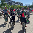 Isparta’da öğrenciler ve öğretmenler Gazze için pedal çevirdi
