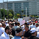 İETT'ye bağlı özel halk otobüsü sahipleri Saraçhane'de İBB'yi protesto etti