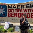 ABD'li Filistin destekçilerinden İsrail'e lojistik sağlayan firma önünde protesto gösterisi