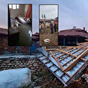 Burdur'da fırtına bir anda geldi: Evlerin çatıları uçtu yangın ve su baskınları oluştu