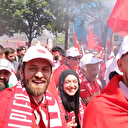 2024 Avrupa Futbol Şampiyonası'nda Filistin'e destek için taraftarlara 'karpuz' desenli şapka dağıtıldı