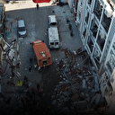 İzmir'deki korkunç patlamanın izleri havadan dron ile görüntülendi