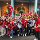  Türk taraftarlar A Milli Futbol Takımı'nı İtalya'da yalnız bırakmadı