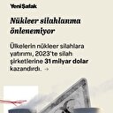 Nükleer silahlanma önlenemiyor