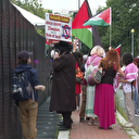 Netanyahu'ya Amerika'da kaldığı otel önünde protesto