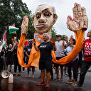 Biden ile görüşen katil Netanyahu Beyaz Saray önünde protesto edildi: Netanyahu bir savaş suçlusudur