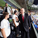 Yoğun mesaiye maç molası: Cumhurbaşkanı Erdoğan RAMS Başakşehir-La Fiorita maçını izledi