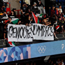 JO 2024: une banderole "Génocide Olympics" brandie lors du match Israël-Paraguay