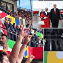 Cumhurbaşkanı Erdoğan A Milli Takım'a destek için tribündeki yerini aldı