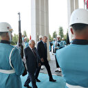 Cumhurbaşkanı Erdoğan Filistin Devlet Başkanı Mahmud Abbas'ı Beştepe'de karşıladı