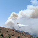 Bozcaada'da korkutan yangın: 5 hava aracı söndürme çalışmalarını sürdürüyor