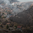 İzmir Karşıyaka'da yangından zarar gören alan havadan görüntülendi