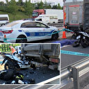 Kamyonete arkadan çarpan motosiklet sürücüsü hayatını kaybetti