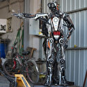 Düzceli usta araç atıklarından yaptı: Yusuf Dikeç duruşlu robot