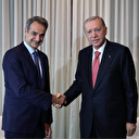 Cumhurbaşkanı Erdoğan Yunanistan Başbakanı Miçotakis'i BM Genel Merkezinde kabul etti