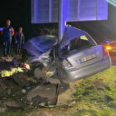 Adıyaman'da feci kaza: Otomobil ikiye katlandı