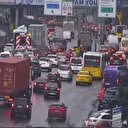 D-100 karayolunu trafiğe kilitleyen kaza