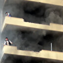 Alanya’daki otel inşaatı yangınında alevlerin arasında kalan bir işçi böyle görüntülendi