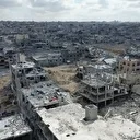 İşgalcilerin Han Yunus'ta bıraktığı enkaz havadan görüntülendi