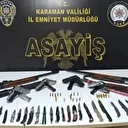 Karaman'da ruhsatsız 9 silah ele geçirildi