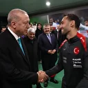 Cumhurbaşkanı Erdoğan Gürcistan galibiyeti sonrası Milli oyuncuları tebrik etti